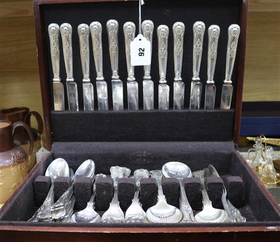 A canteen of plated cutlery